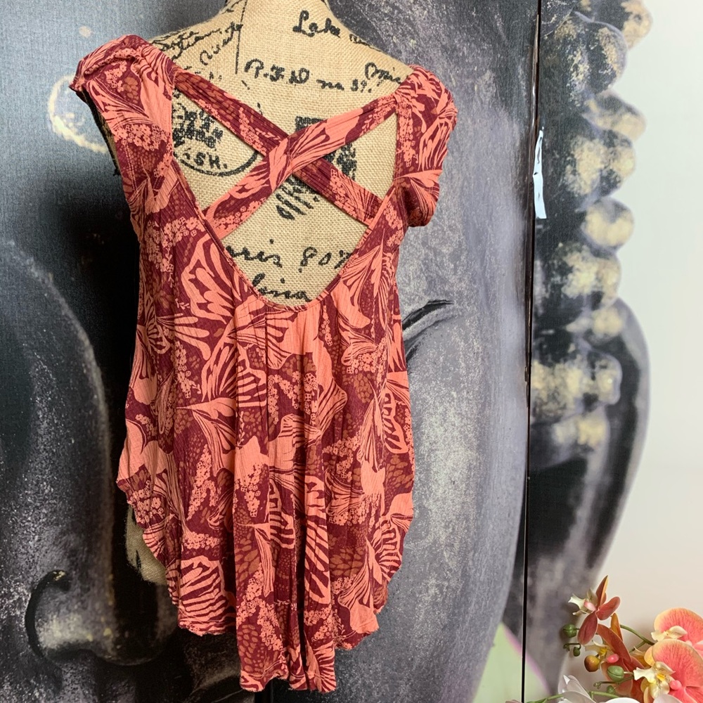 NWOT Free People Sugar Cane Crisscross Tank - Picture 2 of 7